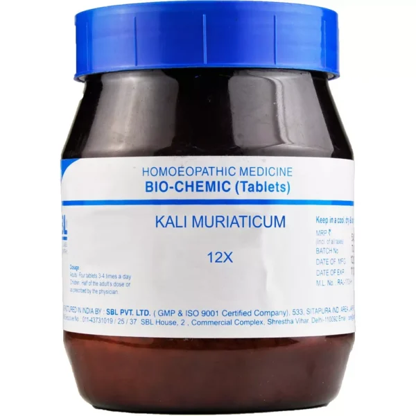 SBL Homeopathy Kali Muriaticum Biochemic Tablets 12X (450g)