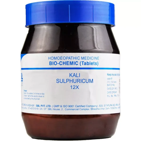 SBL Homeopathy Kali Sulphuricum Biochemic Tablets 12X (450g)