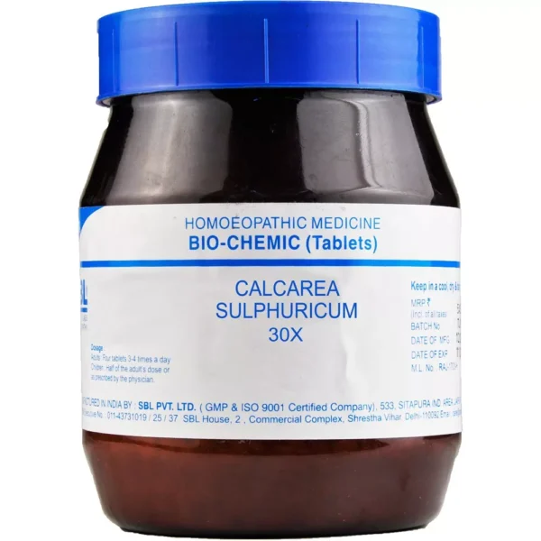 SBL Homeopathy Calcarea Sulphuricum Biochemic Tablets 30X (450g)