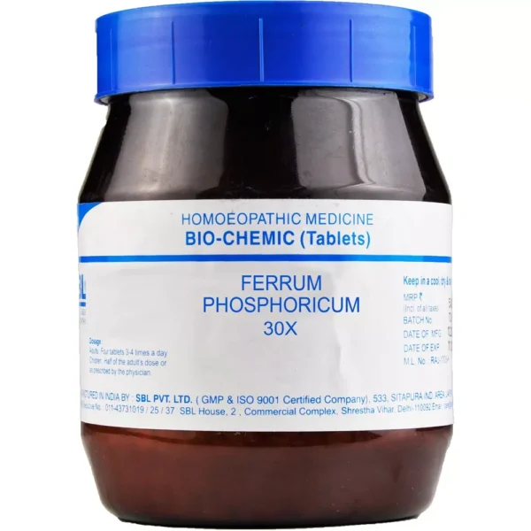 SBL Homeopathy Ferrum Phosphoricum Biochemic Tablets 30X (450g)