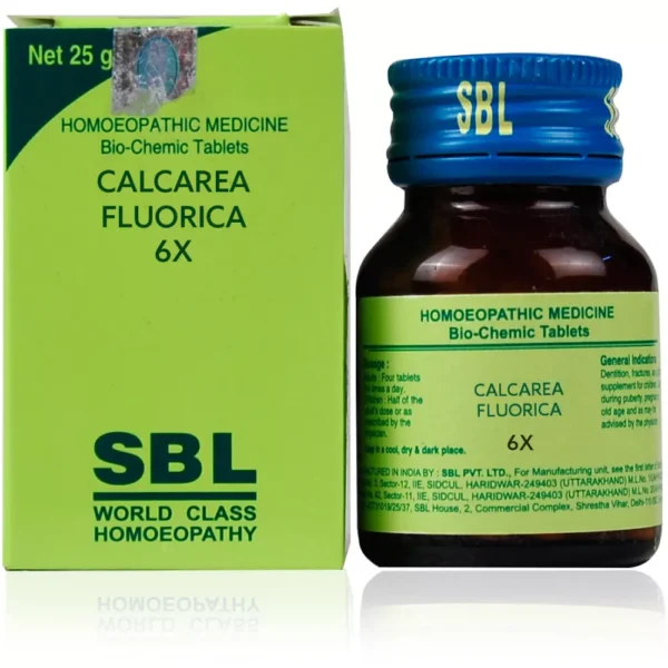 SBL Homeopathy Calcarea Fluoricum Biochemic Tablets 6X (25g)