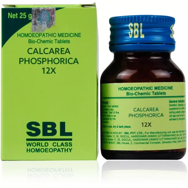 SBL Homeopathy Calcarea Phosphorica Biochemic Tablets 12X (25g)