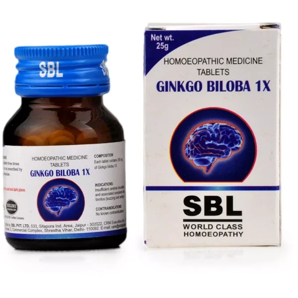 SBL Homeopathy Ginko Biloba 1X Trituration Tablets 25gm