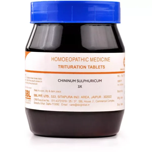 SBL Homeopathy Chininum Sulphuricum 3X Trituration Tablets 450gm
