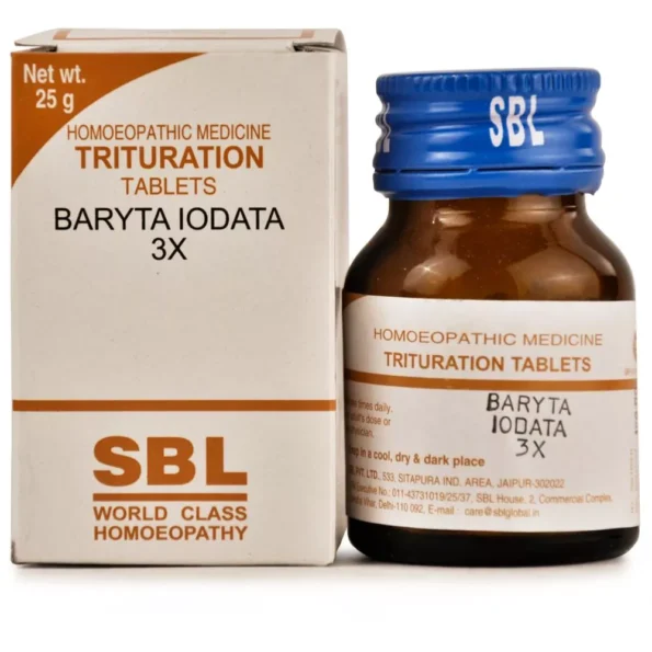 SBL Homeopathy Baryta Iodatum 3X Trituration Tablets, Baryta Iodatum 3X sbl, SBL Baryta Iodatum 3X usa, SBL Baryta Iodatum 3X ebay, SBL Baryta Iodatum 3X movingaze