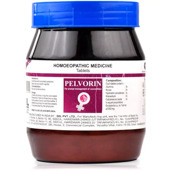 SBL Homeopathy Pelvorin Tabs 450gm