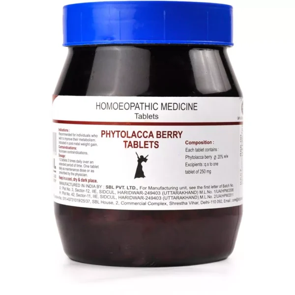SBL Homeopathy Phytolacca Berry Tabs 450gm