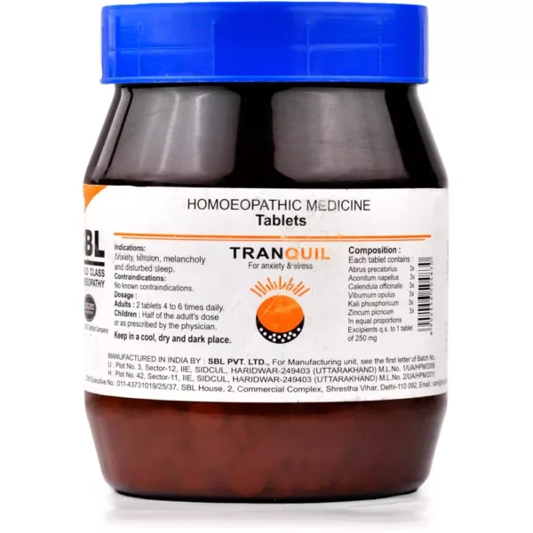 SBL Homeopathy Tranquil Tabs 450gm