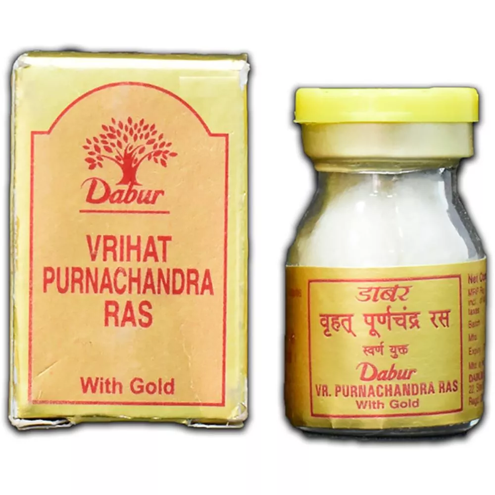 152633-1-1000 Dabur Vrihat Purnachandra Ras With Gold (30tab) - Image 1