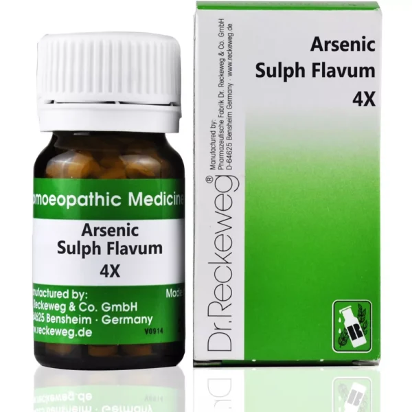 Dr Reckeweg Arsenic Sulphuratum Flavum 4X Trituration Tablets 20gm
