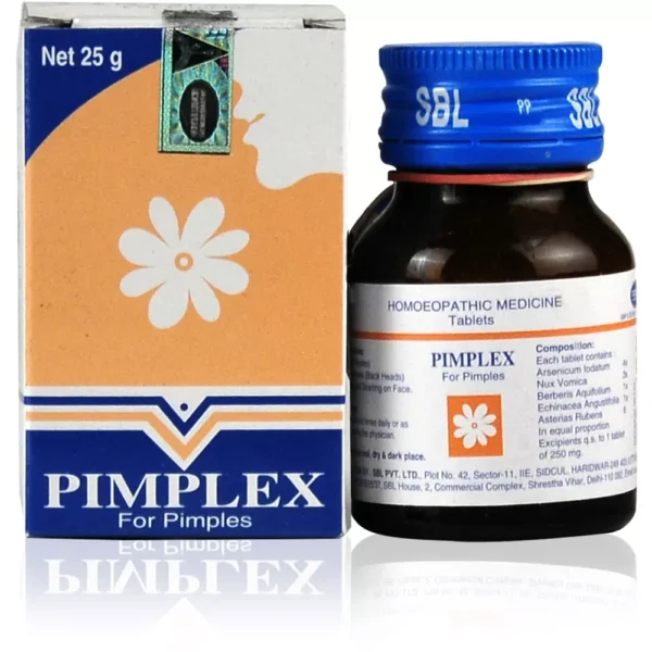 SBL Homeopathy Pimplex Tabs 25gm