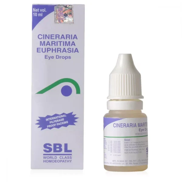 SBL Homeopathy Cineraria Maritima Euphrasia Eye Drops 10ml