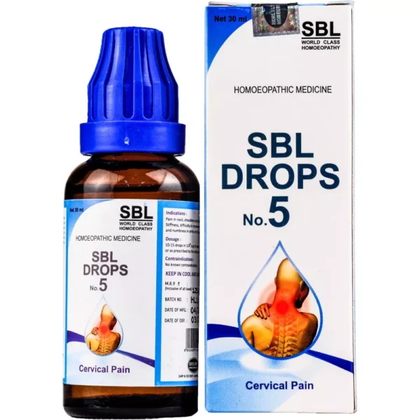 SBL Homeopathy Drops No 5 Cervical Pain 30ml