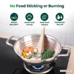 The Indus Valley TurboCuk Tri-ply Stainless Steel Kadai, Premium Quality, 3 Layer Thick Body, 100% Toxin-free, Non-stick, Induction & Gas, Free ?110 Spatula, 1.7/2.7/3.5L - Image 6