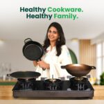 The Indus Valley CASTrong Cast Iron Kadai, Pre-seasoned, Nonstick, 100% Pure, Toxin-free, Induction, 21/25cm, 1.7L/3.3kg - Image 2