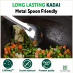 The Indus Valley CASTrong Cast Iron Kadai, Pre-seasoned, Nonstick, 100% Pure, Toxin-free, Induction, 21/25cm, 1.7L/3.3kg - Image 10
