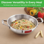 Hazel Triply Stainless Steel Induction Bottom Kadhai - Image 2