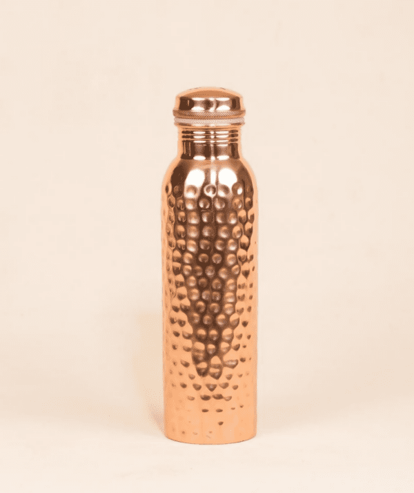Isha Life Hammered Copper Water Bottle - 950 ml