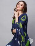 Indian Clothing Kalini Bandhani Dyed Kurta with Trousers & Dupatta