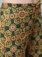 Anubhutee Teal Ethnic Motifs Printed Empire Thread Work Pure Cotton Kurta with Trousers & With Dupatta - Image 3