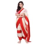 Desh Bidesh Women's Bengal Art Garad Silk Saree Handmade Kalka With Wholebody Design Saree - Image 3