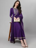 Khushal K Ethnic Motifs Embroidered Sequined Kurta with Palazzos & Dupatta - Image 2