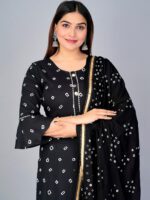 Kalini Bandhani Printed Kurta with Sharara & Dupatta - Image 2