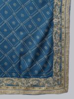 Khushal K Women Blue Ethnic Motifs Empire Kurta with Trousers & With Dupatta - Image 5