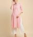 Anubhutee Peach-Coloured & White Khari Printed Straight Kurta